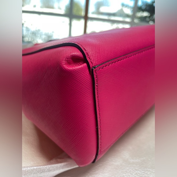 Coach NWT Madison Saffiano Leather Mini Christie Carryall in Pink Ruby - Picture 12 of 16